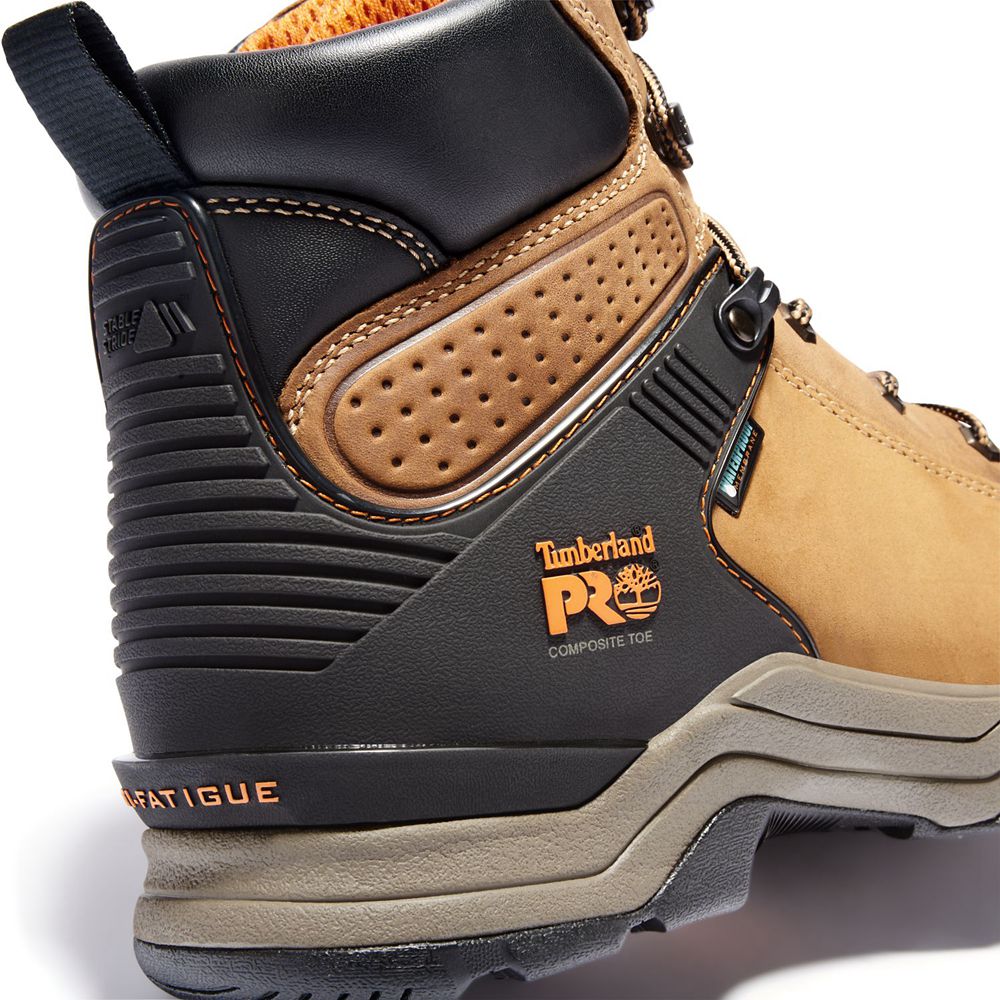 Timberland Mens Work Boots PRO® Hypercharge 6\" Comp Toe - Brown/Black - India HV8671592